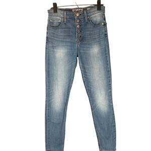 Lucky Brand Blue Cole Bridgette Crop Button Fly Denim Jeans Women Sz 4